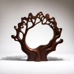 Tree-shaped natural wooden shelves, walnut wood, solid tree shelves, - Premium Handmade Solid Wood Furniture & Decorative Piece