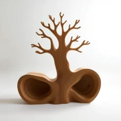 Wall-mounted decorative bookshelves, tree-shaped bookshelves - Premium Handmade Solid Wood Furniture & Decorative Piece